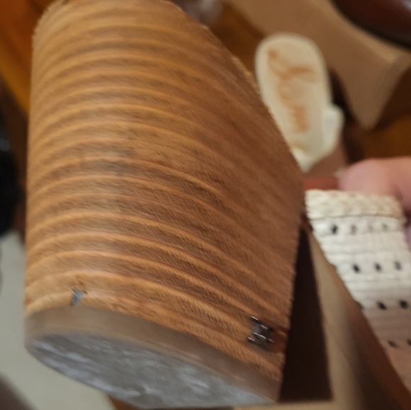 Sam Edelman Lillianna Ivory Woven Leather Pointed Slip On Block Heel Mules Sz 10 - Picture 6 of 13